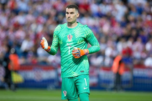 Varazdin, Croatia, 070626. City stadium. Friendly football game before the World Cup, Croatia - Slovenia. In photo: Dominik Livakovic. Photo: Josip Bandic CROPIX Varazdin Croatia Copyright: xxJosipxBandicx xCROPIXx croatia_slovenia14-070626