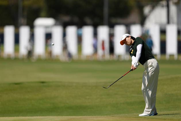 In Gee Chun of South Korea chips to the 10th green during the final round of the 81st Women s U.S. Open golf championship at the Riviera Country Club in Pacific Palisades, California, on Sunday, June 7, 2026.  GLP20260607997 CAROLINExBREHMAN
