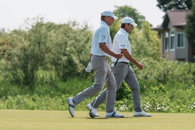 PGA, Golf Herren Tour Champions: American Family Insurance Championship - Final Round MADISON, WI - JUNE 7: Steve Stricker and Mario Tiziani walk along the fairway near hole 11 during the PGA Tour Champions: American Family Insurance Championship - Final Round at TPC Wisconsin on June 7, 2026 in Madison, Wisconsin. Madison TPC Wisconsin WI United States Copyright: xRossxHarried ISIxPhotosx 9314
