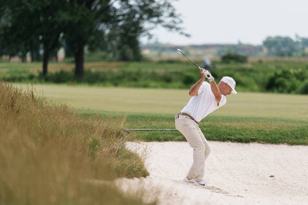 PGA, Golf Herren Tour Champions: American Family Insurance Championship - Final Round MADISON, WI - JUNE 7: Ben Crane swings his golf club from a sand bunker on hole two during the PGA Tour Champions: American Family Insurance Championship - Final Round at TPC Wisconsin on June 7, 2026 in Madison, Wisconsin. Madison TPC Wisconsin WI United States Copyright: xRossxHarried ISIxPhotosx 9314