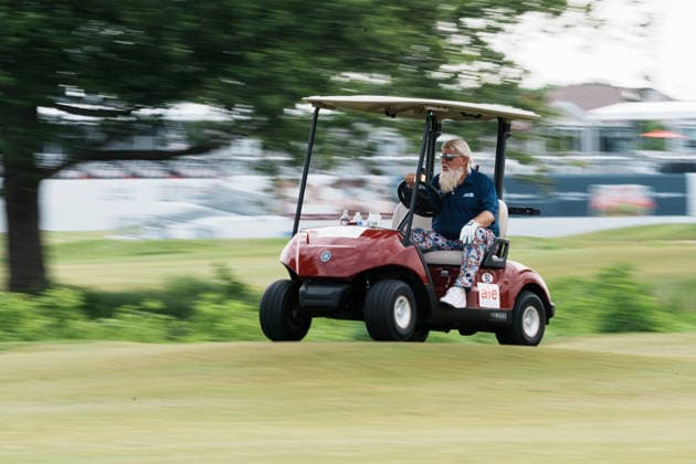 PGA, Golf Herren Tour Champions: American Family Insurance Championship - Final Round MADISON, WI - JUNE 7: John Daly drives a golf cart near hole one during the PGA Tour Champions: American Family Insurance Championship - Final Round at TPC Wisconsin on June 7, 2026 in Madison, Wisconsin. Madison TPC Wisconsin WI United States Copyright: xRossxHarried ISIxPhotosx 9314