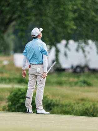 PGA, Golf Herren Tour Champions: American Family Insurance Championship - Final Round MADISON, WI - JUNE 7: Jason Caron reacts to a missed putt on hole one during the PGA Tour Champions: American Family Insurance Championship - Final Round at TPC Wisconsin on June 7, 2026 in Madison, Wisconsin. Madison TPC Wisconsin Wisconsin United States Copyright: xRossxHarried ISIxPhotosx 9314