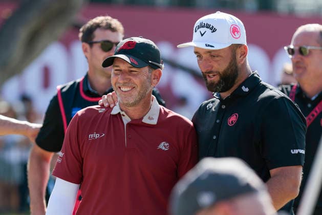 LIV Golf Andalucia - Day Four Sergio Garcia of Fireballs GC and Jon Rahm of Legion XIII during day four of the LIV Golf Andalucia at Real Club Valderrama in Sotogrande, Spain, on June 7, 2026. Sotogrande Spain  Copyright: xJosexLuisxContrerasx originalFilename:joseluiscontreras-livgolfa260607_nphd5.jpg