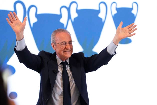June 8, 2026, Madrid, Madrid, Spain: Florentino Perez attends the Media after winning the Real MadridÃ¢â‚¬â ¢s presidential election day at Eurobuilding Hotel on June 08, 2026 in Madrid, Spain. Madrid Spain - ZUMAa181 20260608_zaa_a181_001 Copyright: xOscarxJ.xBarrosox