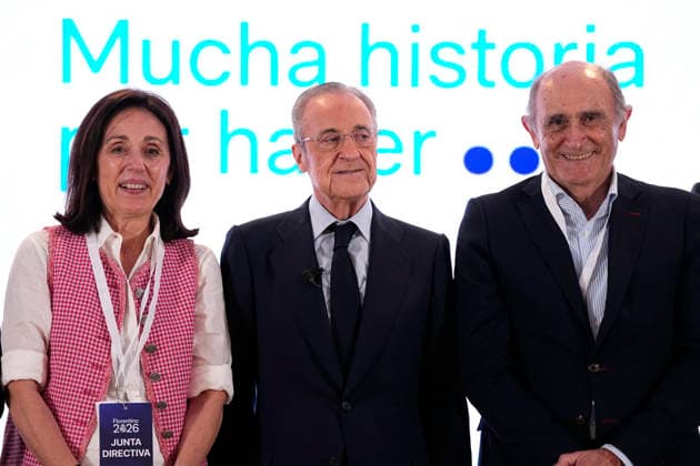June 8, 2026, Madrid, Madrid, Spain: Florentino Perez attends the Media after winning the Real MadridÃ¢â‚¬â ¢s presidential election day at Eurobuilding Hotel on June 08, 2026 in Madrid, Spain. Presidential Election Day At Real Madrid  - ZUMAa181 20260608_zaa_a181_006 Copyright: xOscarxJ.xBarrosox