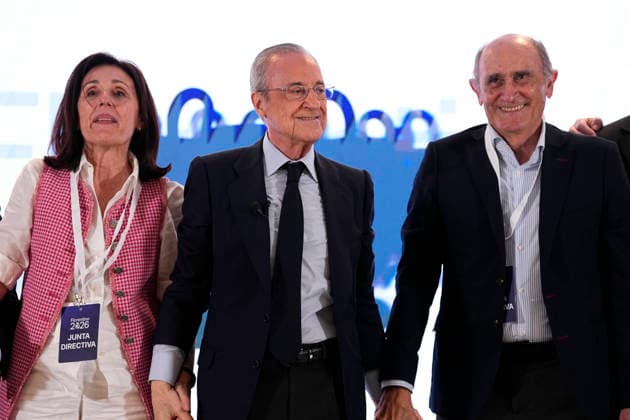 June 8, 2026, Madrid, Madrid, Spain: Florentino Perez attends the Media after winning the Real MadridÃ¢â‚¬â ¢s presidential election day at Eurobuilding Hotel on June 08, 2026 in Madrid, Spain. Presidential Election Day At Real Madrid  - ZUMAa181 20260608_zaa_a181_013 Copyright: xOscarxJ.xBarrosox