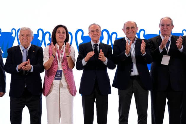 June 8, 2026, Madrid, Madrid, Spain: Florentino Perez attends the Media after winning the Real MadridÃ¢â‚¬â ¢s presidential election day at Eurobuilding Hotel on June 08, 2026 in Madrid, Spain. Madrid Spain - ZUMAa181 20260608_zaa_a181_014 Copyright: xOscarxJ.xBarrosox