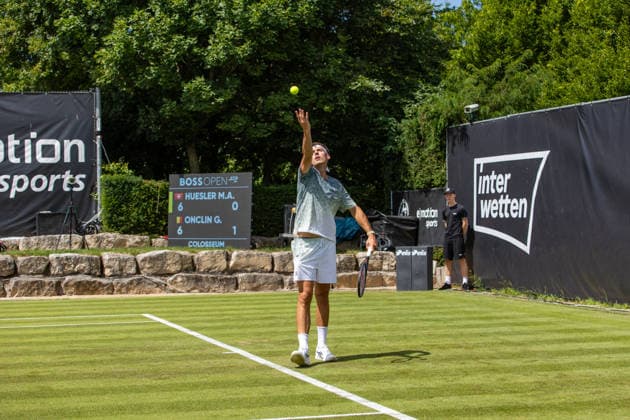 07 06 26 Boss Open Stuttgart Germany, Stuttgart, 07 06 2026, Tennis, Boss Open Stuttgart Marc Andrea Huesler Switzerland