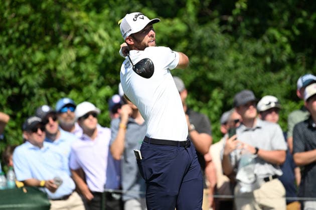 PGA, Golf Herren 2026: The Memorial Tournament Final Round JUN 7 June 7, 2026: Sam Burns (USA) tees off on the 15th hole during the final round of the Memorial Tournament in Dublin, Ohio. Brent Clark Cal Media (Credit Image: Â Brent Clark Cal Sport Media) Dublin Oh USA EDITORIAL USE ONLY Copyright: xx ZUMA-20260607_zma_c04_120.jpg BrentxClarkx csmphotothree493736