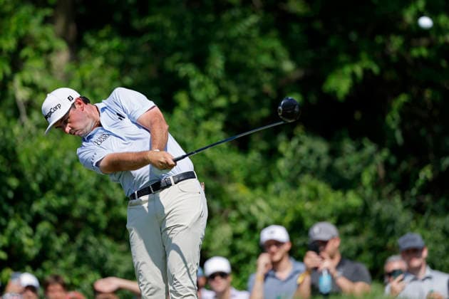 DUBLIN, OH - JUNE 07: J.T. Poston of United States of America hits a tee shot at the fifteenth hole during the final round of the Memorial Tournament presented by Workday 2026 on June 07, 2026 at Muirfield Village Golf Club in Dublin, Ohio. (Photo by Joe Robbins Icon Sportswire) GOLF: JUN 07 PGA, Golf Herren the Memorial Tournament presented by Workday EDITORIAL USE ONLY Icon5732606070044