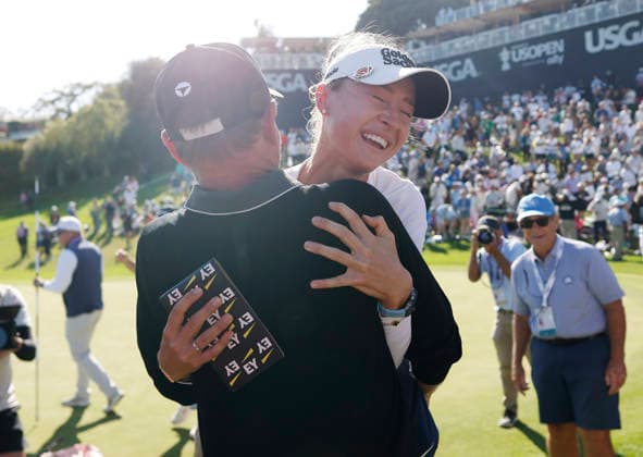 Nelly Korda celebrates after winning the 81st Women s U.S. Open golf championship at the Riviera Country Club in Pacific Palisades, California, on Sunday, June 7, 2026. Korda won with an eight-under-par score of 276.  GLP20260607846 CAROLINExBREHMAN