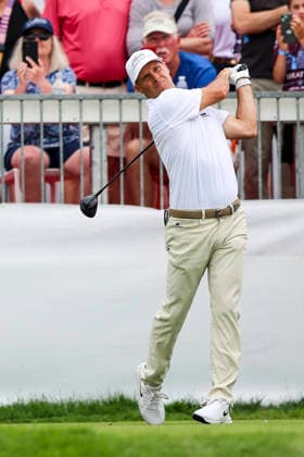 MADISON, WI - JUNE 07: Ben Crane from Portland, OR tees off on the sixteenth hole during the final round of the PGA, Golf Herren Tour Champions American Family Insurance Championship golf tournament on June 7, 2026 at TPC Wisconsin Golf Course in Madison, WI. (Photo by Lawrence Iles Icon Sportswire) GOLF: JUN 07 PGA TOUR Champions American Family Insurance Championship EDITORIAL USE ONLY Icon2606070113
