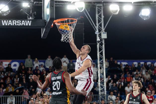 FIBA 3x3 World Cup Fabian Giessmann, Francis Lacis during FIBA 3x3 World Cup Final match Latvia vs Germany in Warsaw, Poland, on June 7, 2026 Warsaw Poland  Copyright: xFotoxOlimpikx originalFilename:jastrzebowski-fiba3x3w260607_npTQQ.jpg