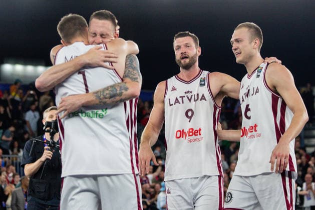 FIBA 3x3 World Cup Nauris Miezis, Karlis Lasmanis, Zigmars Raimo, Francis Lacis during FIBA 3x3 World Cup Final match Latvia vs Germany in Warsaw, Poland, on June 7, 2026 Warsaw Poland  Copyright: xFotoxOlimpikx originalFilename:jastrzebowski-fiba3x3w260607_npvJ7.jpg