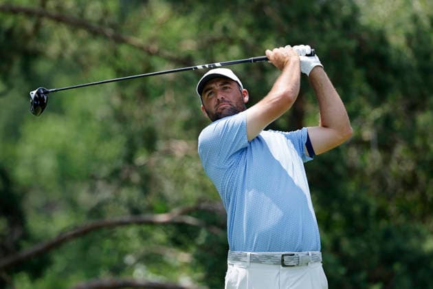 DUBLIN, OH - JUNE 07: Scottie Scheffler of United States of America hits a tee shot at the second hole during the final round of the Memorial Tournament presented by Workday 2026 on June 07, 2026 at Muirfield Village Golf Club in Dublin, Ohio. (Photo by Joe Robbins Icon Sportswire) GOLF: JUN 07 PGA, Golf Herren the Memorial Tournament presented by Workday EDITORIAL USE ONLY Icon5732606070464