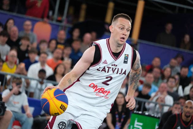 June 7, 2026, Warsaw, Masovian Voivodeship, Poland: Latvia s KARLIS LASMANIS (2) in action during the FIBA 3x3 Basketball World Cup men s final game between Latvia and Germany in Warsaw, Poland. Latvia defeated Germany to become world champions. Warsaw Poland - ZUMAk204 20260607_zip_k204_032 Copyright: xRomanxKozielx