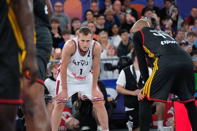 June 7, 2026, Warsaw, Masovian Voivodeship, Poland: Latvia s NAURIS MIEZIS (1) in action during the FIBA 3x3 Basketball World Cup men s final game between Latvia and Germany in Warsaw, Poland. Latvia defeated Germany to become world champions. Warsaw Poland - ZUMAk204 20260607_zip_k204_047 Copyright: xRomanxKozielx