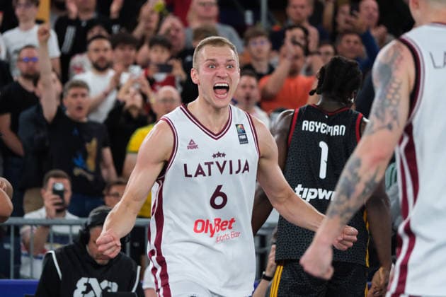 June 7, 2026, Warsaw, Masovian Voivodeship, Poland: Latvia s FRANCIS LACIS (6) celebrates victory at the end of the FIBA 3x3 Basketball World Cup men s final game between Latvia and Germany in Warsaw, Poland. Latvia defeated Germany to become world champions. Basketball 2026: FIBA 3x3 World Cup Men s Final: Latvia 20:15 Germany  - ZUMAk204 20260607_zip_k204_053 Copyright: xRomanxKozielx