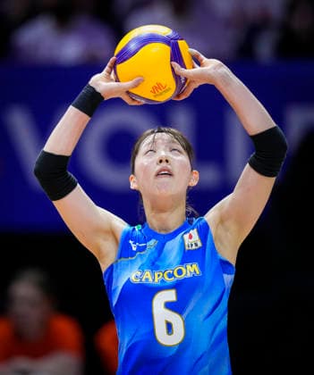 Team Japan Nanami Seki returns a shot against Team Canada during their womens Volleyball Nations League (VNL) match on June 7, 2026 in Quebec City, Canada. Noxthirdxpartyxsales  aflo_333659111 MathieuxBelangerx
