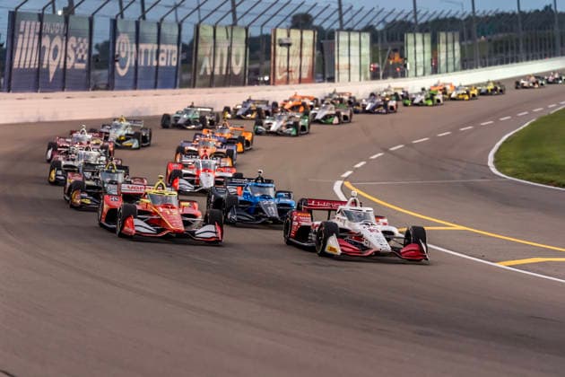 June 7, 2026, Madison, Illinois, USA: The IndyCar, Indy Car, IRL, USA SERIES field takes the green flag for the Bommarito Automotive Group 500 at the World Wide Technology Raceway in MADISON, Illinois. INDYCAR SERIES: June 07, 2026: Bommarito Automotive Group 500: Green Flag  - ZUMAa161 20260607_aaa_a161_005 Copyright: xWalterxArce GMGx