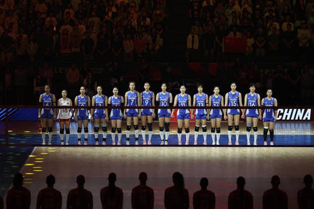 NANJING, CHINA - JUNE 07: Players of Team China line up prior to the FIVB Women s Volleyball Nations League 2026 between Team China and Team Poland on June 7, 2026 in Nanjing, Jiangsu Province of China. China defeated Poland 3-1 in the match.  Copyright: xChinaxNewsxServicex 111646829334