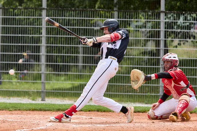 German Baseball League DBL , Munich Haar Disciples vs Stuttgart Reds, Haar Disciples, Stuttgart Reds, 2026 06 07 in Munich Haar Ballpark Eglfing ZGORZYÅƒSKI Hubert Munich Haar Disciples Shortstop Nr15 HAA15 , KRAMER Quentin Munich Haar Disciples Second Baseman Nr11 HAA11 , WITT Yannick Stuttgart Reds Catcher, Shortstop Nr6 STG6 sportworld Munich Haar Ballpark Eglfing Bayern Germany