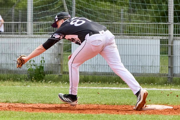 German Baseball League DBL , Munich Haar Disciples vs Stuttgart Reds, Haar Disciples, Stuttgart Reds, 2026 06 07 in Munich Haar Ballpark Eglfing BROSKE Moritz Munich Haar Disciples First Baseman, Third Baseman Nr87 HAA87 sportworld Munich Haar Ballpark Eglfing Bayern Germany