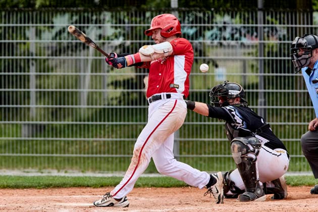 German Baseball League DBL , Munich Haar Disciples vs Stuttgart Reds, Haar Disciples, Stuttgart Reds, 2026 06 07 in Munich Haar Ballpark Eglfing TRAUT Lucas Stuttgart Reds Pitcher, Designated Hitter Nr2 STG2 , FIERLBECK Owen Munich Haar Disciples Catcher Nr16 HAA16 sportworld Munich Haar Ballpark Eglfing Bayern Germany