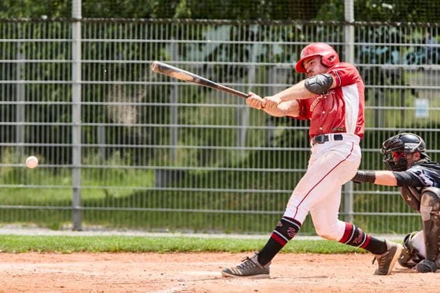 German Baseball League DBL , Munich Haar Disciples vs Stuttgart Reds, Haar Disciples, Stuttgart Reds, 2026 06 07 in Munich Haar Ballpark Eglfing van BERGEN Moritz Stuttgart Reds First Baseman, Left Fielder, Pitcher Nr15 STG15 , FIERLBECK Owen Munich Haar Disciples Catcher Nr16 HAA16 sportworld Munich Haar Ballpark Eglfing Bayern Germany
