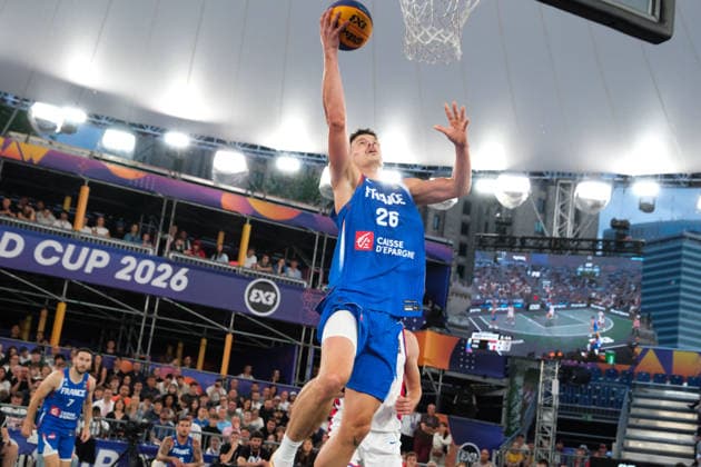 June 7, 2026, Warsaw, Masovian Voivodeship, Poland: France s JULES RAMBAUT (26) in action during the FIBA 3x3 Basketball World Cup men s 3rd place game between Serbia and France in Warsaw, Poland. Basketball 2026: FIBA 3x3 World Cup Men s 3rd Place: Serbia 20:19 France  - ZUMAk204 20260607_zip_k204_136 Copyright: xRomanxKozielx