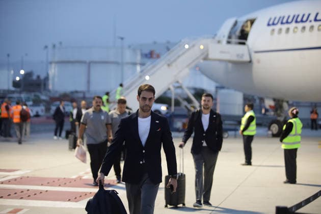(260608) -- TIJUANA, June 8, 2026 -- Members of the Iranian national football team arrive at Tijuana International Airport in Tijuana, Mexico, June 7, 2026. (Photo by Xinhua) (SP)MEXICO-TIJUANA-FOOTBALL FIFA World Cup, WM, Weltmeisterschaft, Fussball TEAM IRAN JoebethxTerriquez 