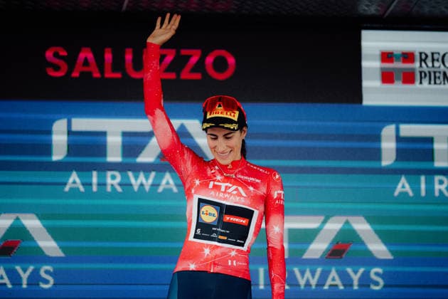 Giro Women Picture by Thomas Maheux SWpix.com 07 06 2026 - Cycling - Giro Women - Stage 9 - Saluzzo - Saluzzo Balsamo Elisa, Lidl Trek Saluzzo Italy Copyright: x xThomasxMaheuxxviaxSWpix.comx(t axPhotographyxHubxLtd)xThomasxMaheux SWpix.comx SWP-3197