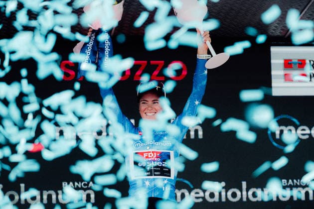 Giro Women Picture by Thomas Maheux SWpix.com 07 06 2026 - Cycling - Giro Women - Stage 9 - Saluzzo - Saluzzo Vollering Demi, FDJ United Suez Saluzzo Italy Copyright: x xThomasxMaheuxxviaxSWpix.comx(t axPhotographyxHubxLtd)xThomasxMaheux SWpix.comx SWP-3197
