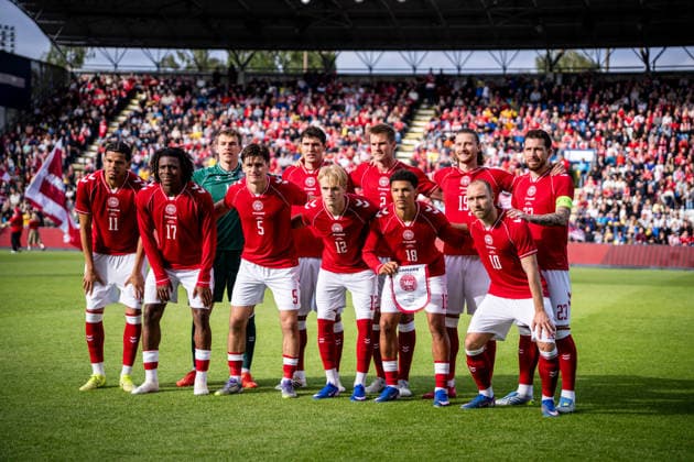 Denmark v Ukraine, football friendly, Odense, Denmark Odense, Denmark. 07th, June 2026. The starting-11 of Denmark seen for the football friendly between Denmark and Ukraine at Odense Stadion in Odense. Denmark, Odense, Nature Energy Park  Copyright: xGonzalesxPhoto KentxRasmussenx