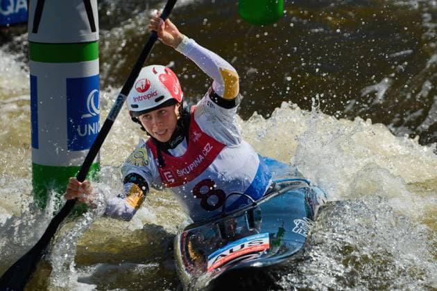 World Cup in water slalom in Prague - Troja on June 7, 2026. Pictured is Australian representative Naomi Fox in the women s kayak cross race. (CTKxPhoto PetrxMalina) CTKPhotoF202606070021601  CTKPhotoF202606070021601