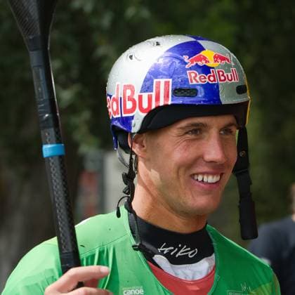 World Cup in water slalom in Prague - Troja on June 7, 2026. The picture shows the winner of kayak cross Jakub Krejci. (CTKxPhoto PetrxMalina) CTKPhotoF202606070026601  CTKPhotoF202606070026601