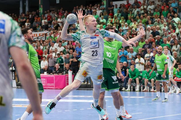 07 06 2026, xgox, Handball Daikin HBL HSG Wetzlar SC Magdeburg emspor, v l Magnus Saugstrup Magdeburg, 23 throws goal, Torschuetze, erzielt Tor, Treffer, scores the goal Wetzlar