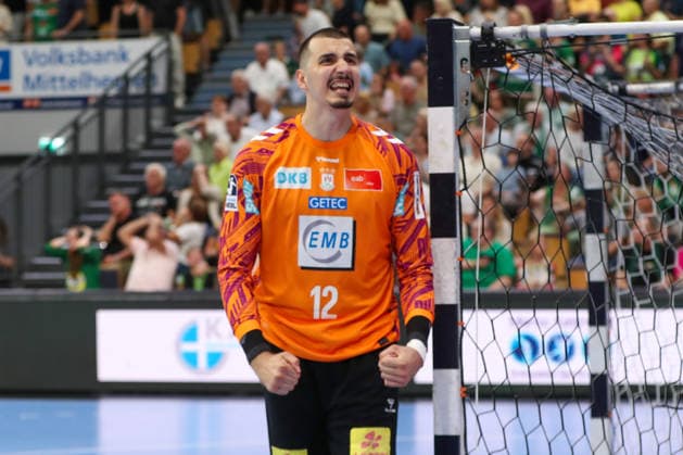 07 06 2026, xgox, Handball Daikin HBL HSG Wetzlar SC Magdeburg emspor, f l Matej Mandic Magdeburg, 12 Cheering about the victory, cheering after the end of the game Wetzlar
