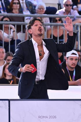 IPA85474811 - Claudio Nolano coach of Vito Dell Aquila (ITA) during the men s -58kg final of the World Taekwondo Grand Prix at the Foro Italico, June 7, 2026, Rome, Italy.  Copyright: xDomenicoxCippitelli IPAxSportx xx 85474811