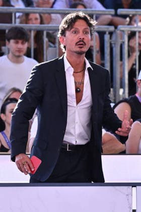 IPA85474814 - Claudio Nolano coach of Vito Dell Aquila (ITA) during the men s -58kg final of the World Taekwondo Grand Prix at the Foro Italico, June 7, 2026, Rome, Italy.  Copyright: xDomenicoxCippitelli IPAxSportx xx 85474814