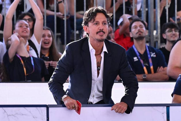 IPA85474803 - Claudio Nolano coach of Vito Dell Aquila (ITA) during the men s -58kg final of the World Taekwondo Grand Prix at the Foro Italico, June 7, 2026, Rome, Italy.  Copyright: xDomenicoxCippitelli IPAxSportx xx 85474803