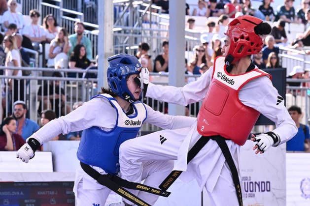 CONTACT - Taekwondo - World Taekwondo Rome Grand Prix 2026 Photo by IPA ABACAPRESS.COM85474822 - Alisa Angelova (RUS) and Jana Khattab (EGY) compete in the women s -49kg final of the World Taekwondo Grand Prix at the Foro Italico, June 7, 2026, Rome, Italy. Roma Italy  Copyright: xIPAxSport ABACAx