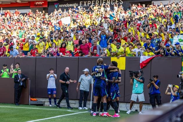 RECORD DATE NOT STATED Match between Brazil and Egypt for the 2026 World Cup friendlies. Cleveland (USA), 06 06 2026 - friendly matches national team, Nationalteam USA - Players celebrate in a match between Brazil and Egypt, valid for the national team s friendly matches, held in the city of Cleveland, this Saturday, June 6, 2026.(Foto: Bruno Zanotto Thenews2 imago images) SPO  Copyright: xBrunoxxZanottox