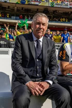 RECORD DATE NOT STATED Match between Brazil and Egypt for the 2026 World Cup friendlies. Cleveland (USA), 06 06 2026 - friendly matches national team, Nationalteam USA - Coach Carlo Ancelotti, during a match between Brazil and Egypt, valid for the national team s friendly matches, held in the city of Cleveland, this Saturday, June 6, 2026.(Foto: Bruno Zanotto Thenews2 imago images) SPO  Copyright: xBrunoxxZanottox