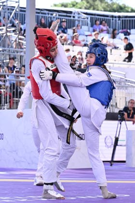 CONTACT - Taekwondo - World Taekwondo Rome Grand Prix 2026 Photo by IPA ABACAPRESS.COM85474869 - Jana Khattab (EGY) and Alisa Angelova (RUS) compete in the women s -49kg final of the World Taekwondo Grand Prix at the Foro Italico, June 7, 2026, Rome, Italy. Roma Italy  Copyright: xIPAxSport ABACAx