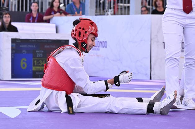 CONTACT - Taekwondo - World Taekwondo Rome Grand Prix 2026 Photo by IPA ABACAPRESS.COM85474821 - Jana Khattab (EGY) competes in the women s -49kg final against Alisa Angelova (RUS) of the World Taekwondo Grand Prix at the Foro Italico, June 7, 2026, Rome, Italy. Roma Italy  Copyright: xIPAxSport ABACAx