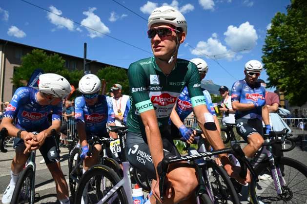 Tour Auvergne - Rhone-Alpes 2026 Stage 2 LE PUY-EN-VELAY, FRANCE - JUNE 08 : Debruyne Ramses (BEL) of Alpecin - Premier Tech during stage 2 of the 78th edition of Tour Auvergne - Rhone-Alpes an UCI World Tour 2.UWT cycling road race stage for Men Elite of 234.3 km with start in Saint-Martin-Le-Vinoux and finish in Le Puy-en-Velay on June 8, 2026 in Le Puy-en-Velay, France, 08 06 2026 ( Motordriver Guy De Vuyst - Le Puy-en-Velay France  Copyright: xVincentxKalutx