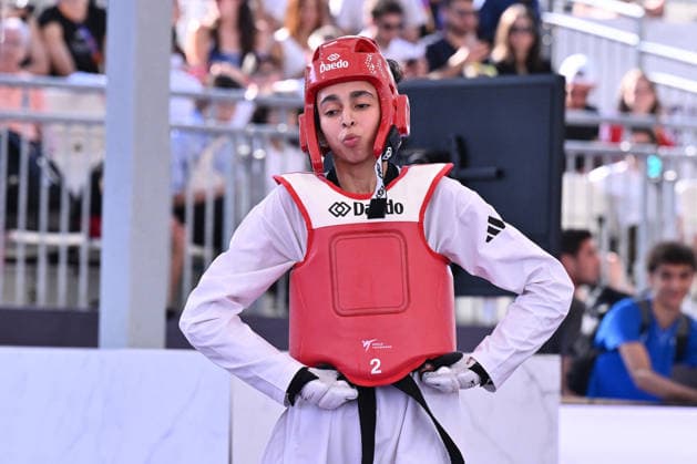 CONTACT - Taekwondo - World Taekwondo Rome Grand Prix 2026 Photo by IPA ABACAPRESS.COM85474825 - Jana Khattab (EGY) competes in the women s -49kg final against Alisa Angelova (RUS) of the World Taekwondo Grand Prix at the Foro Italico, June 7, 2026, Rome, Italy. Roma Italy  Copyright: xIPAxSport ABACAx