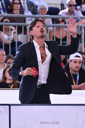 CONTACT - Taekwondo - World Taekwondo Rome Grand Prix 2026 Photo by IPA ABACAPRESS.COM85474811 - Claudio Nolano coach of Vito Dell Aquila (ITA) during the men s -58kg final of the World Taekwondo Grand Prix at the Foro Italico, June 7, 2026, Rome, Italy. Roma Italy  Copyright: xIPAxSport ABACAx