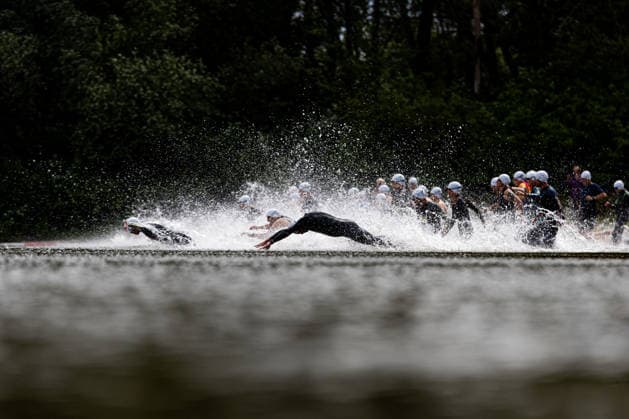 07 06 2026, GER, Crosstriathlon, Maenner Frauen, Saison 26, 38 Teag Werratal Crosstriathlon org Triathlonverein Werratal e V 500m swim in open water, 11,9km MTB course and 4,0km run course took the participants in the categories Jedermann Cross Einzel Staffel as well as the Sprint Cross Einzel incl Thüringer Meisterschaft in angriff 98597 Breitungen Strandbad Kiessee Thueringen Germany